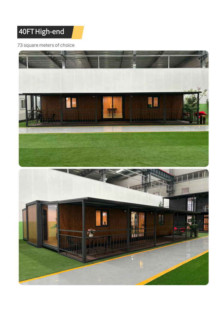 40ft high-end expandable container villa 73 square meter