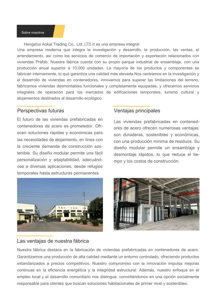 f&aacute;brica Aokai de construcci&oacute;n modular prefabricada